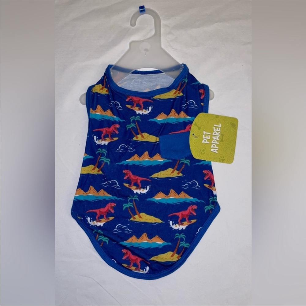 NWT cartoon dinosaur print pet tank top size S